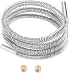 MCAMPAS Pilot Tube 1/4" O.D x 24" Stainless Steel Corrugated Flexible Pilot Gas Pipe For Fireplace.Gas Stove.Pilot Burner Assembly. Water Heater.Fryer Gas Valve to Connect