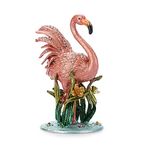 SUMNACON Mini Flamingo Style Jewelry Trinket Box, Decorative Enamel Hinged Small Jewelry Organizer Trinket Case, Wedding Ring Box Earrings Organizer Necklace Holder for Women Girls