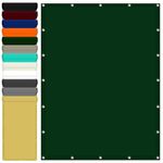 Camping Tarp 1.3 x 2.4 m(4.3 x 7.9ft) Waterproof Canopy Outdoor with Free Rope UV Block Weather-Resistant with Grommets Pes Sail Shades Fence Pergola Balcony, Dark Green