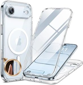 Miracase Magnetic for iPhone Air Case 6.5-inch with Camera Control, [Compatible with MagSafe] Full-Body Protection Slim Phone Case with Built-in Tempered Glass Screen Protector for 17 Air Case, Clear
