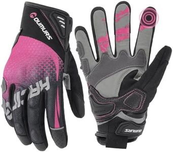 Oumurs Motorcycle Gloves for Women, Cycling Gloves for Outdoor Sports On-Road/Off-Road/Mountain Motorcycle Motorcross Motorbike Dirt Bike Bicycle Racing ATV UTV, Purple, M
