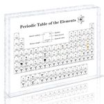 Large Periodic Table with Real Elements Inside, Real Periodic Table of 83 Elements, Acrylic Periodic Table Display with Elements Samples, Chemistry Gifts Crafts Decor for Kids Adults Teacher