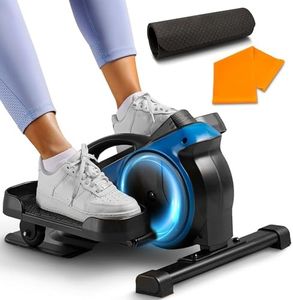 LifePro Under Desk Bike Pedal Exerciser with Resistance Bands, Stationary Bike Pedals, Arm and Leg Mini Exercise Bikes for Home, Desk Exercise Equipment, Under Desk Elliptical with Fitness App