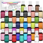 U.S. Cake Supply 36 Color Cake Food Coloring Liqua-Gel Decorating Baking Master Set of All 36 Colors - 0.75 fl. oz. (20ml) Bottles - Made in the U.S.A.