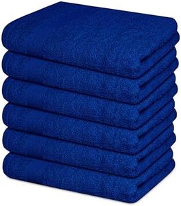 Softolle Premium 600 GSM Hand Towels –100% Combed Ring Spun Cotton Hand Towel - Pack of 6 Luxury Hand Towels - Highly Absorbent and Ultra Soft 16" x 30" inches (Royal Blue)