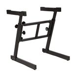 On-Stage KS7350 Pro Heavy-Duty Folding-Z Keyboard Stand, Black