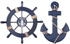 2 Pack 11" Nautical Beach Wooden Sh