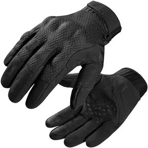 WTACTFUL Breathable Tactical Gloves for Men, Touchscreen Capable Gloves for Airsoft Paintball Hunting Motorcycle Cycling Black S