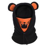 Kids Winter Warm Full Face Mask Balaclavas Hat Boys Girls Ski Riding Fleece Neck Warmer, Tiger, Medium