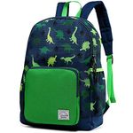 Kids Backpack Boys, VASCHY Cute Lightweight Water Resistant Toddler Backpack Bookbag School Bag for Kindergarten Preschool Elementary Dinosaur