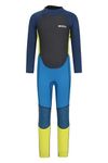 Mountain Warehouse Kids Full Wetsuit - 2.5mm, UPF50+ Neoprene Bright Blue 5-6 Years