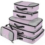 Savisto Packing Cubes - Small, Medium, Large, XL (6-Piece Set) - 7 Colours (1x XL / 2x L / 2x M / 1x S, Pastel Lavender)