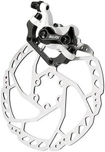RUJOI Bike Disc Brake Kit, Aluminum Rear Caliper, Full Aluminum Alloy Bicycle Brake Lever, 160mm Rotor, Mechanic Tool-Free Pad Adjuster for Road Bike, Mountain Bike (1 Set)
