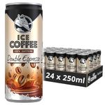 HELL Ice Coffee Double Espresso | 24 x 250ml Cans | 48mg/100ml Caffeine +20% | Contains Real Arabica & Robusta Coffee Bean Extracts | 75% UHT Milk | Preservative Free | Iced Coffee | Ready To Drink