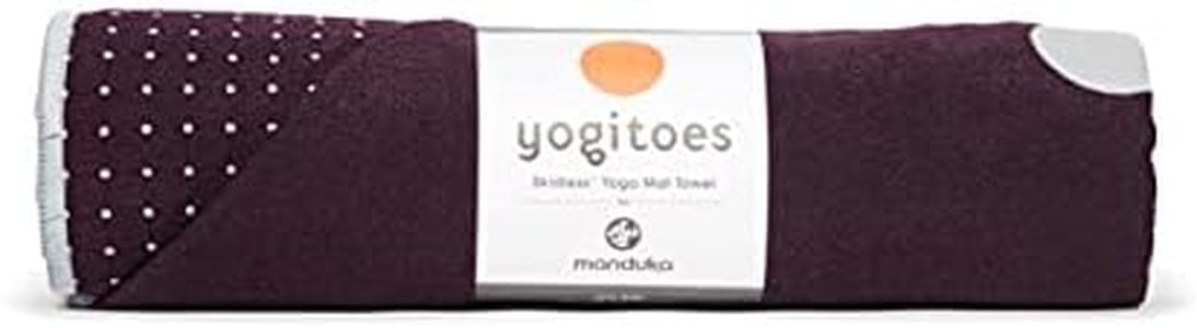 Yogitoes Yoga Mat Towel - Lightweight, Quick Drying Microfiber, Non Slip Skidless Technology, Use in Hot Yoga, Vinyasa and Power, 71 Inch (180cm), Indulge Purple