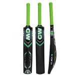 CW Plastic Cricket Bat For Wind Ball Plastic Bat For Tennis Or I10 Ball Lightweight Cricket Bat Beach Cricket Bat Hard Plastic Cricket Bat Men's Full Size Bat Adult Plastic Bat (WEAPON BLACK)