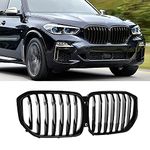 X5 G05 Grill Compatible for (2019-2023) X5 G05 Grille, ABS Black Kidney Grill (Gloss Black Single Slat)