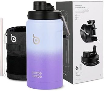 Bottle Bottle 2Litre Insulated Large Water Bottle with Straw and Dual-use Lid Half Gallon Double Wall Vacuum Water Jug Stainless Steel Big Water Bottle for Workout and Sports （Purple Gradient）