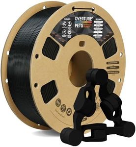 OVERTURE PETG Filament 1.75mm, 3D Printer Filament, 1kg Filament (2.2lbs), Dimensional Accuracy 99% Probability +/- 0.03 mm, Fit Most FDM Printer (Black (1-Pack))
