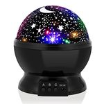 Votozi Night Light for Kids, Kids Night Light, Star Night Light, Moon and Star Projector 360 Degree Rotation - 4 LED Bulbs 9 Light Color Changing with USB Cable, Unique Gift for Men Women Children