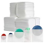 DZOMK 100 Pack Foam Packing Pouches, 5 Sizes Cushion Foam Wrap Sheets, Packaging Material for Dishes, Plates, Glass, Cups, Mugs, Moving Supplies for Packing Storage and Shipping