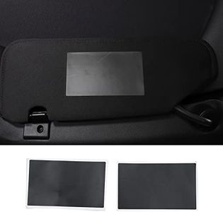 PVC Car Sun Visor Panel Trim Sticker for C6 Corvette 2005-2013, Car Visor Makeup Mirror Panel Sticker Deacl (Black)