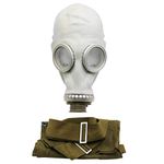 Oldshop Gas Mask GP5 Set - Soviet Russian Military Gasmask REPLICA Collectable Item Set W/Mask & Bag - Authentic Look Several Color: Gray| Size: L (3Y)