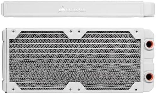 CORSAIR Hydro X Series XR5 240mm Water Cooling Radiator - Dual 120mm Fan Mounts - Premium Copper Construction - Easy Installation - White
