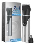 Body Hair Trimmer for Men-Electric Groin Groomer with Body Clippers, Nose Hair Clippers, USB C Charging, Travel Lock, Waterproof, Cut Leg, Chest, Armpit Hair, Gifts for Him