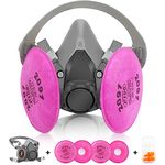 Bgs13 Half Facepiece Reusable Respirator with 4pcs 2091 Filter and Earplugs for Paint, Dust, Chemical, Woodworking and Organic Vapor Gas