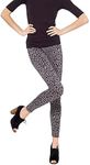 No Nonsense Women's Cotton Legging, Steel Animal Print, Large