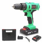 OXFORD® O4226 20V Cordless Screwdriver and Drill - Lightweight Reversible Drill Machine for Home DIY Use, Variable Torque and Speed with 2 Batteries, Charger, LED Light (Max Chuck Size: 10mm)