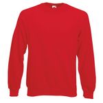 Fruit of the Loom Womens Mens Long Sleeve Sweat Jacket - red - (L)