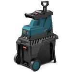 DOVAMAN GT10 Quiet Garden Shredder, 8-Teeth Roller Blade, Crush up to 40mm, Brushless 2500W Motor, 88dB, 55L Collection Box, 18:1 Shredding Ratio, Shredding of Wood & Garden Debris