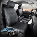 ChiefCarOfficer for 2022 2023 Toyota Tundra Seat Covers 2023 2022 Toyota Tundra Accessories, Black Full Set Accesories for 2023 Toyota Tundra Accessories 2022-2023 Toyota Tundra (Black)