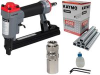 Kaymo ECO-PS8016 Pneumatic Stapler with 80 Series 8009 Staple Size 9mm (10000 Pieces) & 1/4" Female Socket | 900g Lightweight Tool | 50–90 PSI | Curved Trigger | Ergonomic Rubber Grip