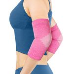 AVIDDA Elbow Support for Women (Single Sleeve), Antislip Elbow Compression Sleeves Elbow Brace, Relief from Tennis, Golfers Elbow and Other Elbow Conditions, Pink