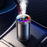 Car Essential Oil Diffuser, Car Aromatherapy Diffuser With Perfume, USB Portable Diffuser With RGB Dynamic Light + Starry Sky Top, Suitable for Cars/Offices/Homes/Bedrooms
