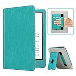 RSAquar Kindle Paperwhite Case for 11th Generation 6.8" and Signature Edition 2021 Released, Premium PU Leather Cover with Auto Sleep Wake, Hand Strap, Card Slot and Foldable Stand, Sky Blue