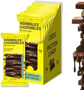 Hormbles Chormbles Protein Candy Bars, Classic Milk, 10g Protein, 0g Sugar, 150 Calories, Milk Chocolate Candy With Crunchy Pieces, Sugar Free Snacks or Dessert, 1.13 Oz, 12 Pack