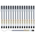 Shuttle Art 15 Black Gel Ink Pens, 0.38mm Extra Fine Point Ballpoint Pens, Japanese Style Gel Pens for Writing and Journaling, Japanese Stationery for Home, School, Office Supplies