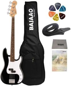 Fender Debut Series Precision Bass Guitar with Gig-Bag, Polishing Cloth, Strap, Picks & E-Book - Black