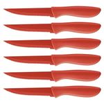 Cuisinart 6-pc. Ceramic Coated Steak Knife Set (Red), Red