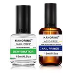 KANORINE 15ml Gel Nail Polish Nail Dehydrator and Primer, Acid Free Natural Nail Prep Dehydrate & Bond Primer Nail Bond, Air Dry Superior Bonding Primer for Acrylic Powder Nail Supplies 230727