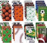 Faccito 32 Pcs Mini Notepads Sports Basketball Baseball Football Soccer Party Favors Goodie Bag Stuffers Notepads Spiral Mini Notebooks for Teens Teacher Classroom Reward (Sport Ball)