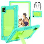 Hoibon for T-Mobile Revvl Tab 5G Case,Revvl Tab 5G Tablet Case Shockproof 3 Layer Heavy Duty Protective with Stand Shoulder Strap Kids Friendly for T-Mobile Revvl Tab 5G 10.36 inch 2023 (Neon-Green)