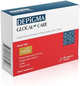 GlocalCare Depigma Support Reduction of Hyperpigmentation, Melasma & Dark Spots with Glutathione, Polypodium Leucotomos, Grape Seed & Marigold Extract