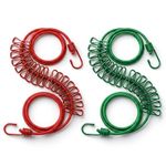VERAT 2 Piece Cloth Drying Rope/Elastic Rope with Hook/12 Clip Elastic Hanging Rope/Stretchable/Clothesline/Portable Cloth Dryer/Kapde Sukhane Ki Rassi/Travel Home Outdoor(Multicolour), Assorted
