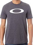 Oakley Mens O-Bold Ellipse Shirt, Blackout Lt HTR, XL