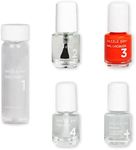 Dazzle Dry Mini Kit 4 Step System - Red Hot Chili, a bright and orangey red. Full coverage cream. (5 Piece Kit / 5 Manicures)